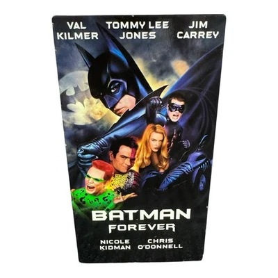 Batman Forever (VHS, 1995) Jim Carrey Val Kilmar Vintage VHS Movie Tommy Lee - Image 1 of 4