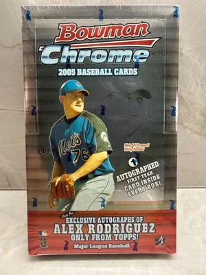 2005 Bowman Chrome caixa lacrada de fábrica hobby 18 pacotes Justin Verlander controle remoto novato - Imagem 1 de 4