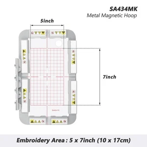 Magnetic Embroidery Hoop 100x170mm(5"x7")for BrotherSE600 SE625 SE700 etc. - Picture 1 of 6