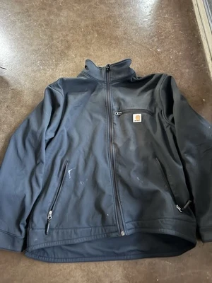 Carhartt Men's Rough Cut Jacket Charcoal Gray Softshell Nylon Size Large Used JP - Image 1 of 4