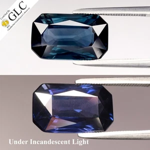 💎 GLC FULL CERTIFIED 8.74ct VS Octagon Natural Color Change Sapphire - Heated - Picture 1 of 9