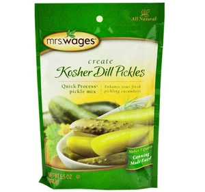 Mrs. Wages Kosher Dill Pickle Canning Seasoning Mix 6.5 Oz. Pouch (Pack of 4) - Picture 1 of 11