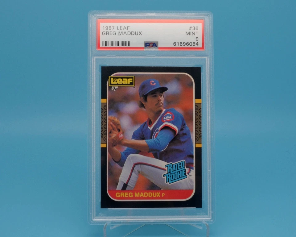 Greg MADDUX 1987 Donruss Rated Rookie PSA 9 - Image 1 of 2