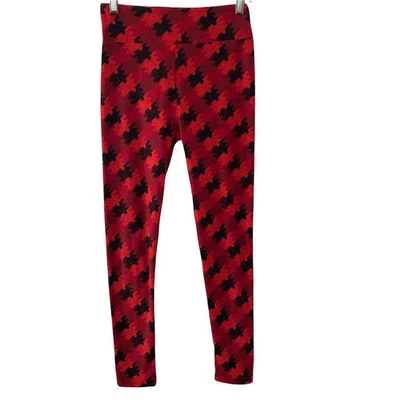 LuLaRoe Leggings Mujer Talla Única Rojo Negro Puzzle Pieza Foto 1 de 4