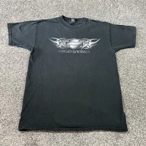 Y2K Harley Davidson Tribal Shield Logo T Shirt Size Large Biker Motorcycle - Picture 1 of 6