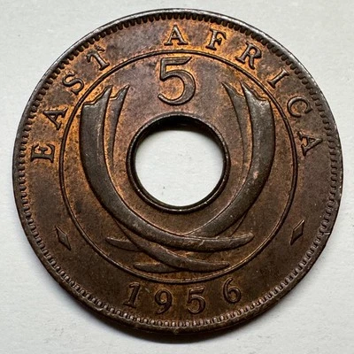1956 East Africa 5 Cents - Coin #C-029 - Image 1 of 2