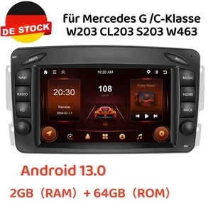 7" 64GB Android Autoradio Carplay für Mercedes G /C-Klasse W203 CL203 S203 W463 - Bild 1 von 21