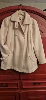 Abrigo Elegante Chico's Talla 0 o Pequeño Rosa Pálido Otoño Invierno Doble Pecho Usado en Excelente Condición Foto 1 de 4