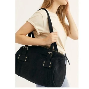 Free People x We the Free Leder Seesack Handtasche in Schwarz - Bild 1 von 10