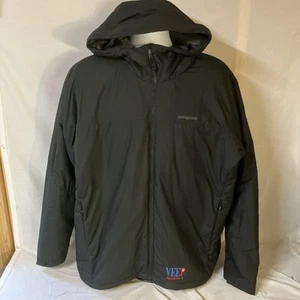 Patagonia Mens XL Primaloft Puffer Jacket Coat Black Veep Season 2 Crew Hooded - Picture 1 of 12