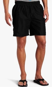 New Kanu Surf Men's Size M Riviera Swim Black Trunks UPF 50 Quick Dry W/ Pockets - Picture 1 of 5