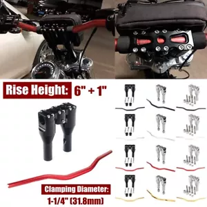 Manillar estilo club Softail Street bob HD con manillar recto elevador de 6+1"" - Imagen 1 de 24