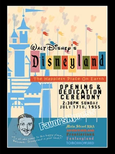 Imán fotográfico de póster promocional de Disneyland 1955 3x4 pulgadas - Imagen 1 de 1