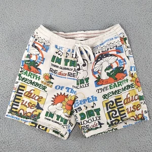 VANS Shorts Mens Small Multi Geo Print Eco Positivity Relaxed Fit Range Elastic - Picture 1 of 17