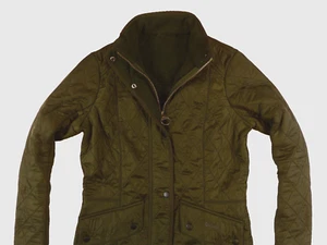 WOMEN'S GREEN/OLIVE BARBOUR CAVALARY POLARQUILT JACKET SIZE:UK12 USA8 EURO38 - Picture 1 of 8