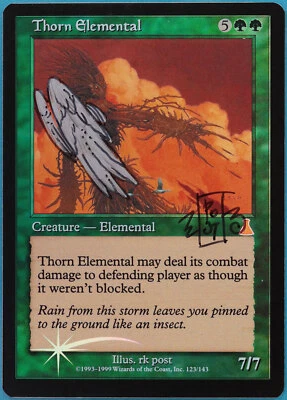 Thorn Elemental FOIL Urza's Destiny NM ARTIST ALTERED SIGNED (409582) ABUGames - Image 1 of 2