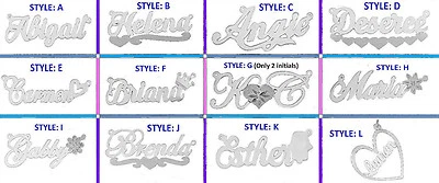 COLLAR DE PLATA ESTERLINA INDIVIDUAL PERSONALIZADO CUALQUIER NOMBRE CUALQUIER ESTILO CADENA GRATIS Foto 1 de 2