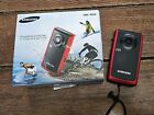 Samsung HMX-W200 Ruggedized Pocket Camcorder Video Camera -  Red w/ Original Box