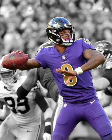 Baltimore Ravens LAMAR JACKSON Glossy 8x10 Photo Spotlight Print Football Poster Cover