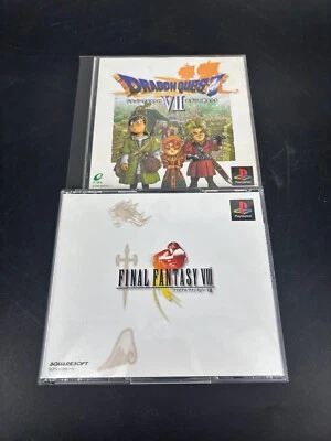 Final Fantasy VIII and Dragon Quest VII PS1 (Sony PlayStation) CIB JAPAN - Image 1 of 4