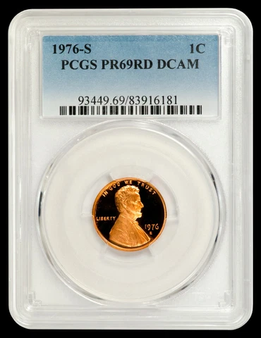 1976-S Lincoln Cent PCGS PR69RD DCAM - Nice Quality Example Hand-Picked For You Cover
