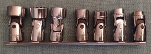 Williams Swivel Socket 7 Piece Set 3/8" - 3/4" Drive SAE 12 Point - Made in USA - Picture 1 of 7