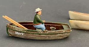 HO Figure Group 1 Fishermen in boat & 2 empty boats HO3652 - Picture 1 of 6