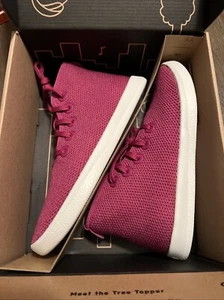 ALLBIRDS -NEW-Tree Toppers Marine High Top Sneakers MAROON Men’s Size 8 - Picture 1 of 6