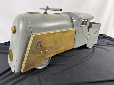 Vintage Marx Pressed Steel Toy Ride On Train Locomotive 3000 - Image 1 of 4