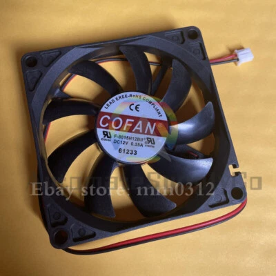 1pcs COFAN F-8015H12BII 12V 0.35A 8cm 80mm Ultra-thin large air volume fan 2pin - Image 1 of 2