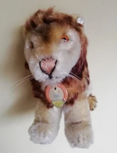 Antiker STEIFF Löwe Leo sitzend mit Brustschild + altem Knopf - Bild 1 von 7
