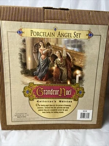 1999 Grandeur Noel Porcelain Angels Set, Collector’s Edition Christmas, Pre-own - Picture 1 of 13