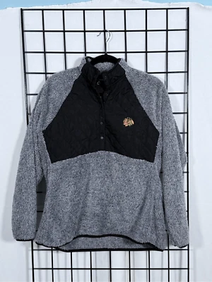 Chaqueta Pullover Antigua Chicago Blackhawks Polar Mujer L Gris Gorpcore Foto 1 de 4