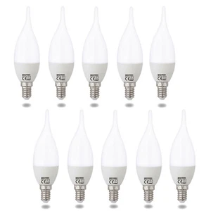 5x 10x 4 vatios E14 bombilla bombilla LED lámpara forma de llama 250 lúmenes - Imagen 1 de 3
