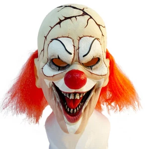 Masquerade Halloween Latex Scary Clown JokerMask Creepy Party Cosplay Prank Prop - Picture 1 of 17