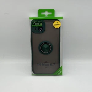 iPhone 14 Max Case With Ring On The Back Of It The Colors Are Green And Red. - Picture 1 of 9