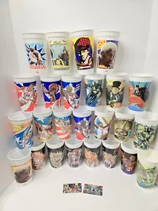 McDonald's Plastic Cup Lot 90s NBA,Jurassic Park,Batman,Dick Tracy,Home Alone - Foto 1 di 15