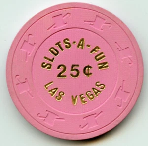 25 cents Casino Chip from Slots-A-Fun Las Vegas 1980s - Picture 1 of 2