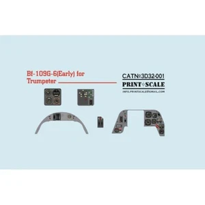 Print Scale 3D32-001 3D Decals for airplane 1:32 BF-109G-6 (Early for Trumpeter) - Picture 1 of 1