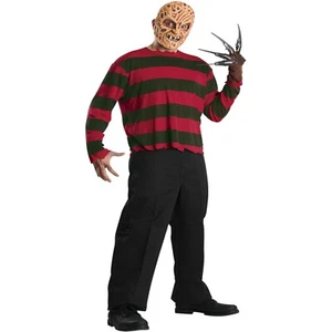 Rubie's A Nightmare On Elm Street Freddie Krueger SmallAdult Costume Mask &Shirt - Picture 1 of 24