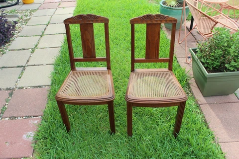 Pair of Art Deco French Oak chairs Cover