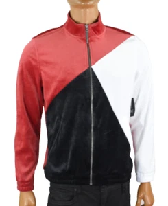 INC International Concepts Mens Sweat Jacket M New Long Sleeve Colorblock - Picture 1 of 5