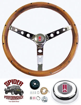 1967 Oldsmobile деревянный руль 15» классический орех - Изображение 1 из 4