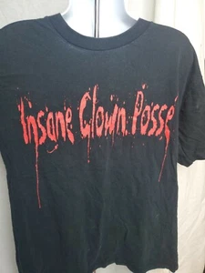 T-Shirt Vintage ICP Insane Clown Posse Logo Testo Sangue Nera M Medium - Foto 1 di 5