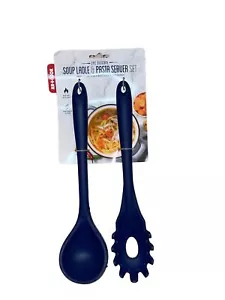 Ar+Cook 2 Piece Silicone Soup Ladle and Pasta Server Set NEW - Picture 1 of 1