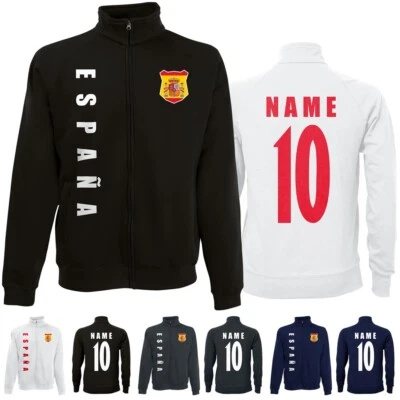 AKYTEX Spanien ESPANA EM 2024 Sweat Jacke Trikot Name Nummer