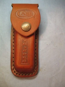 Custodia Trapper fodero in pelle marrone per coltello tascabile pieghevole XX - Foto 1 di 11
