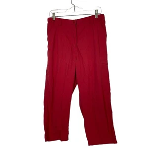 L.L. Bean Women's Crop Nylon Hiking Pants Pockets Raspberry Size 14 - Picture 1 of 5
