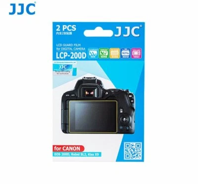 JJC LCP-200D LCD Screen Protector Guard Film f/ CANON EOS 200D Rebel SL2 Kiss X9 - Image 1 of 4