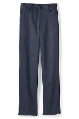 Uniforme Lands End, Pantalones Chinos de Algodón con Entrepierna para Niños Talla 20, 26", Clásicos Azul Marino Foto 1 de 3